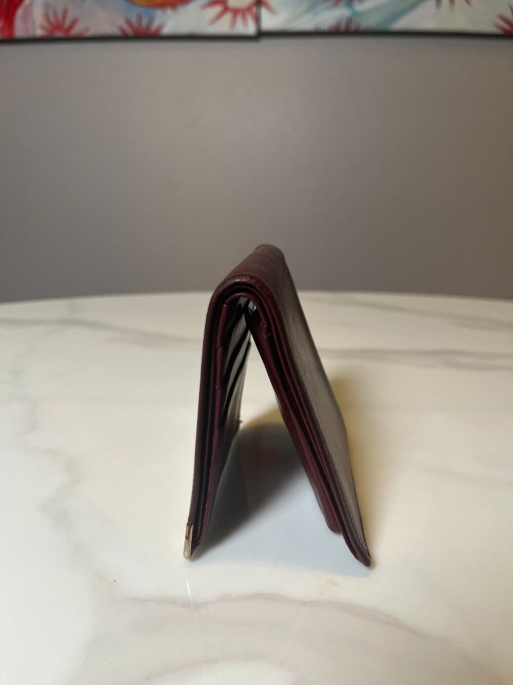 Cartier Must de Cartier Burgundy Leather Bifold Wallet Full Inclusion - Picture 7 of 12